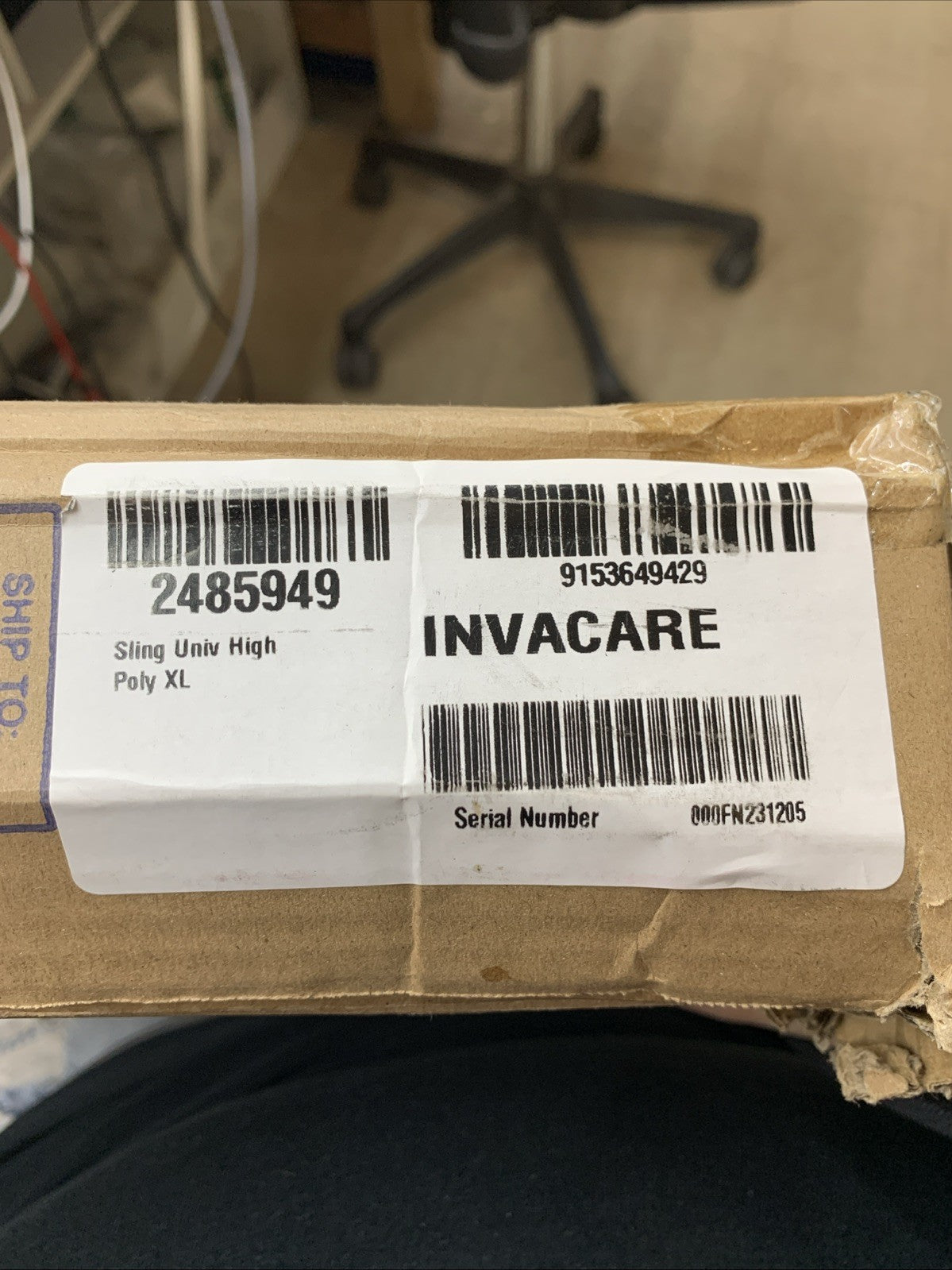 Invacare 2485949 Premier Universal High Sling Patient Lift Polyester Fabric XL