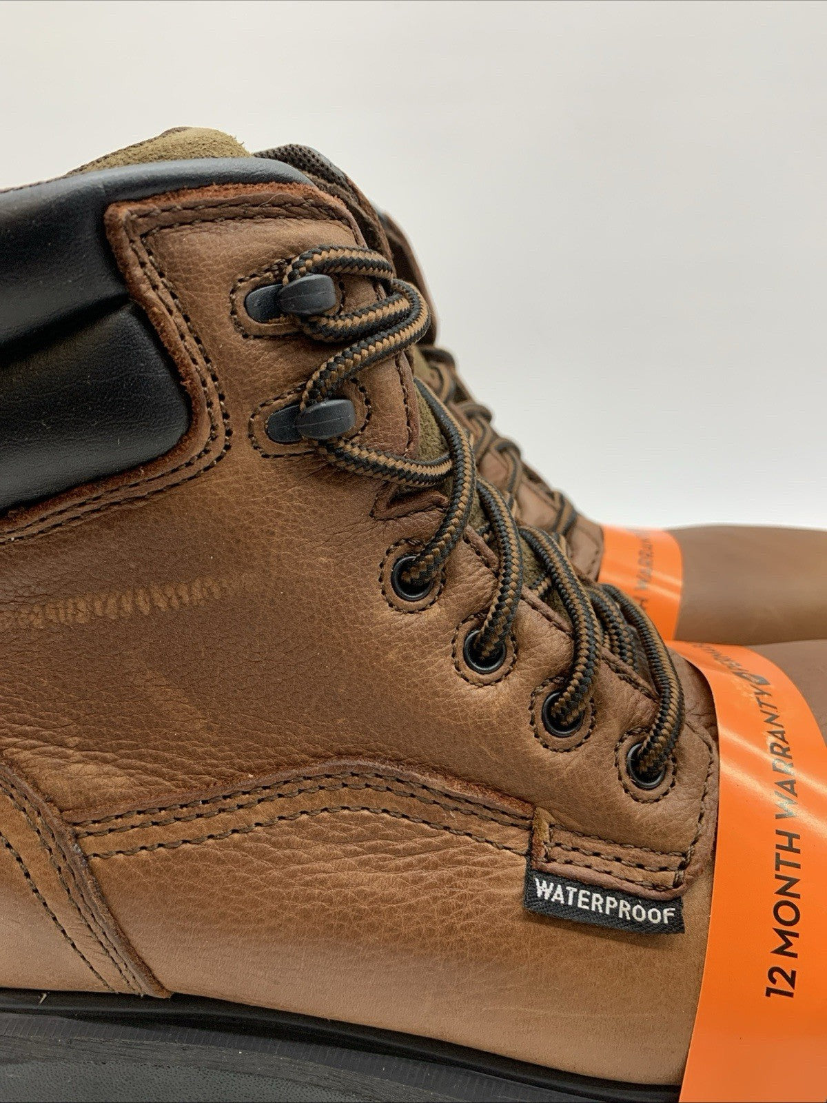 Iron Age Hauler 6” Plain Toe Waterproof Work Boot Size 8.5 Brown IA0160 Lace-up