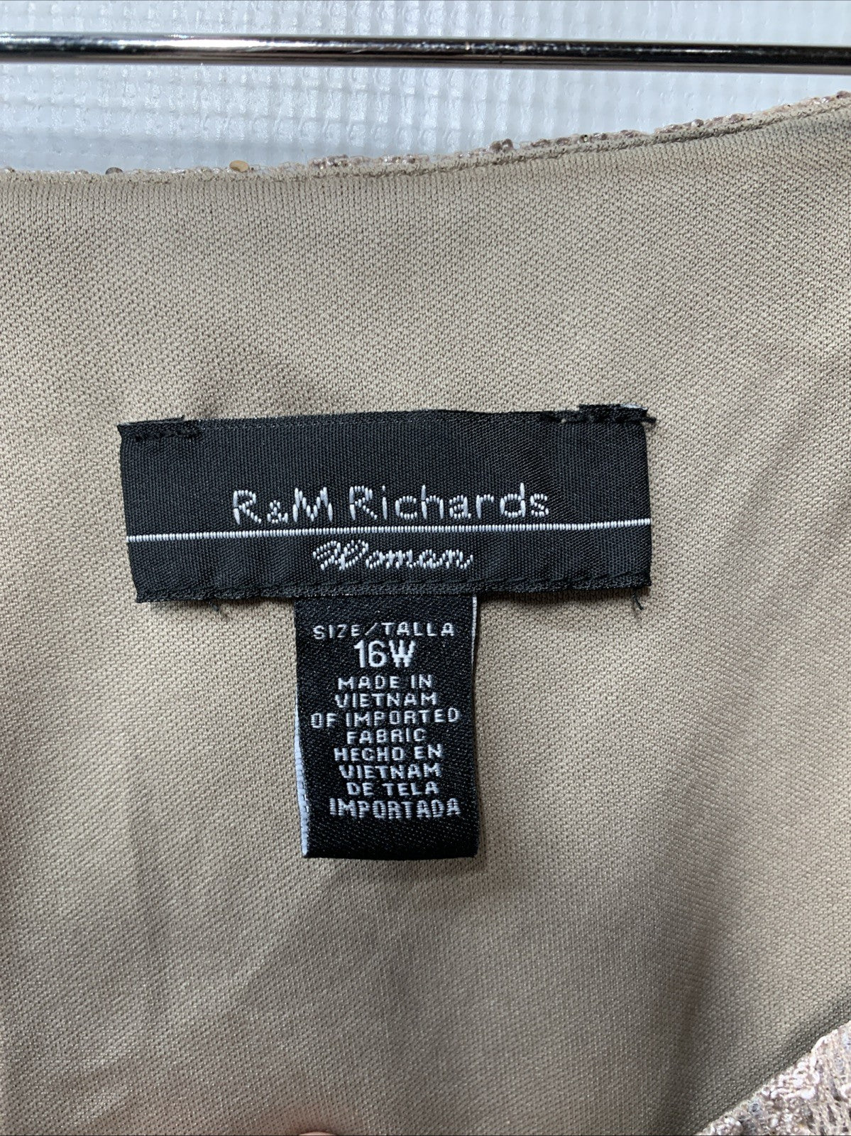 R&M Richards 3-Piece Lace Tank Top and Pant Set with Sheer Lace Jacket Size 16W