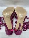 Nine West Women's Terrie Ankle Wrap Heeled Sandal Dark Metallic Pink | Prom 7.5