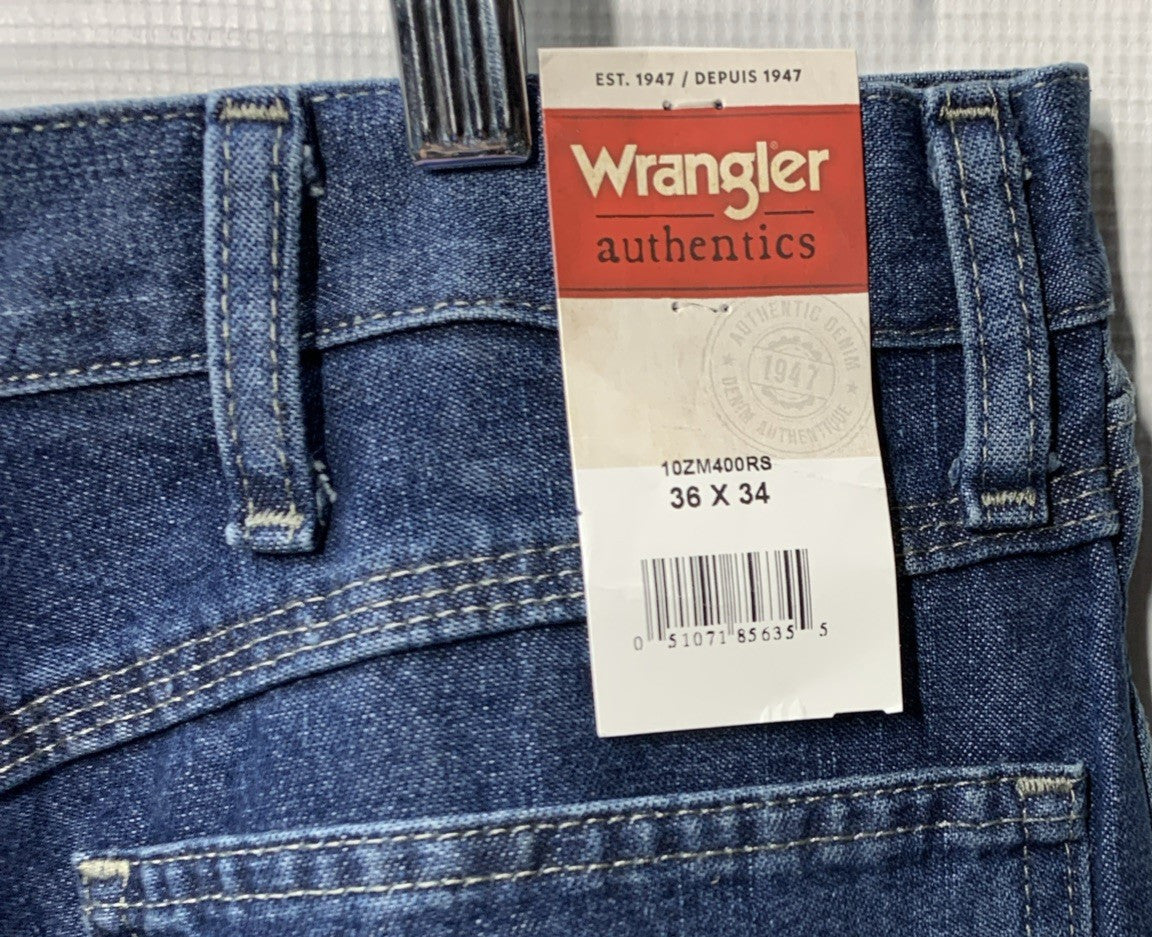 Wrangler Authentics Men's Classic Carpenter Jeans Size 36Wx34L Blue Long Pants