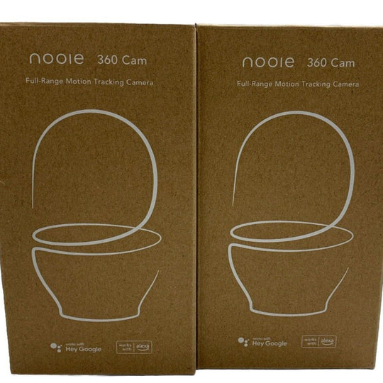 Nooie 360 Cam Full-Range Motion Tracking Camera WiFi Baby Monitor White - 2 Pack