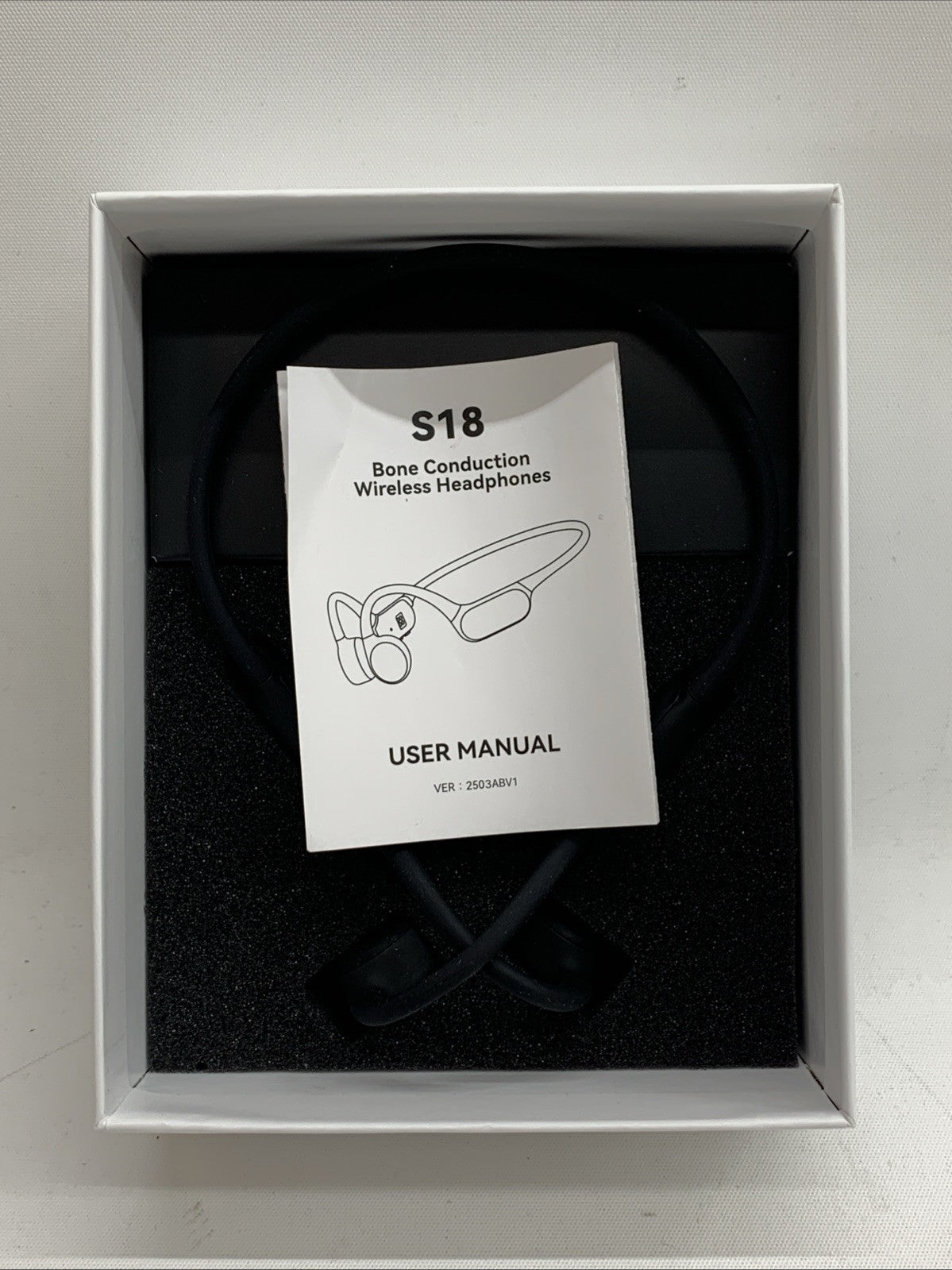 Bone Conduction Headphones S18 Wireless & MP3 Dual Mode Open Ear Waterproof Blac