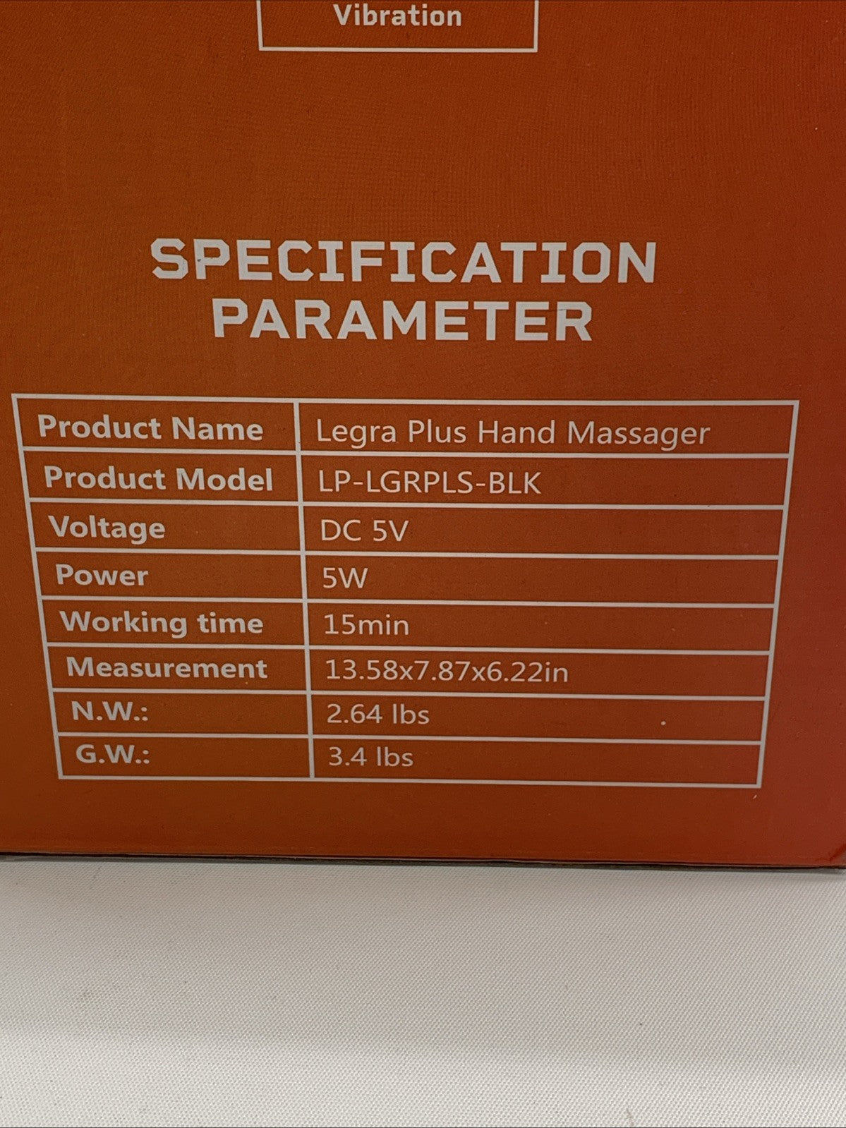 Lifepro Legra Hand Massager Portable With Heat And Compression LP-LGRPLS - Black