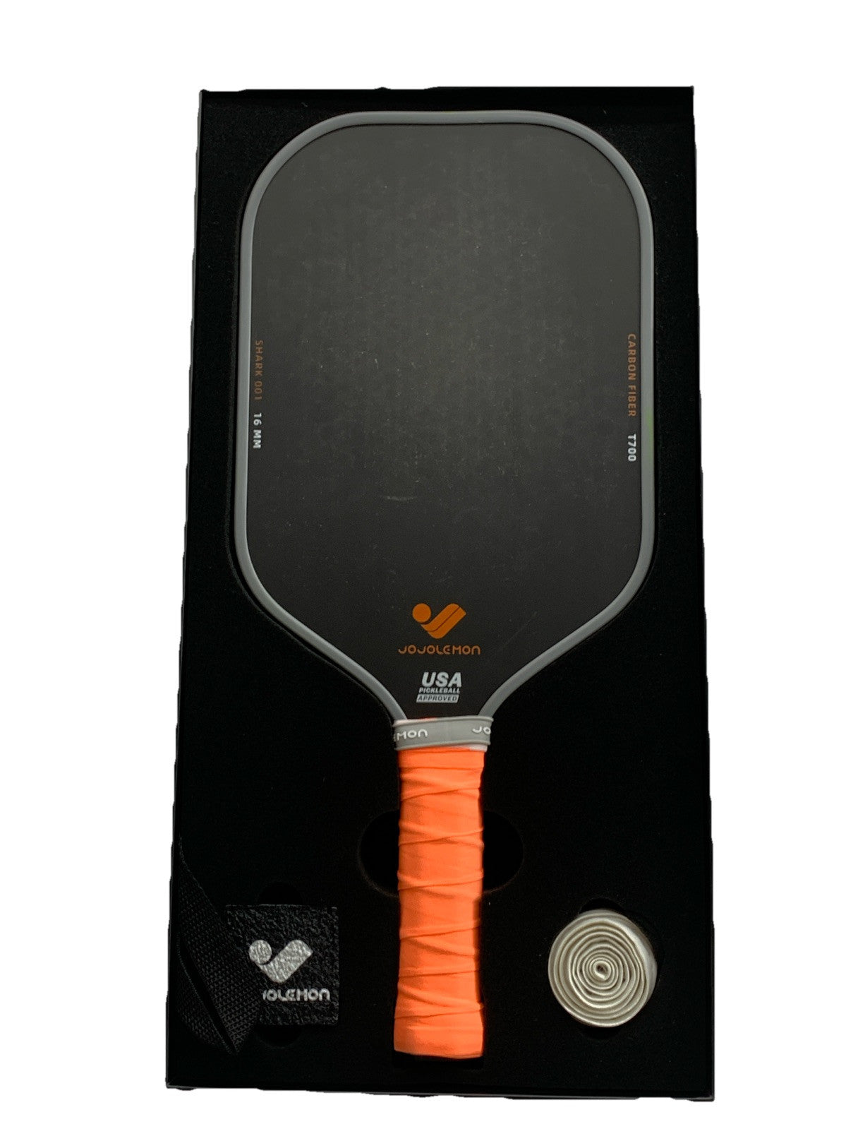 JOJOLEMON T700 16mm Carbon Fiber PTFE Pickleball Paddle Shark 001 for Ultimate
