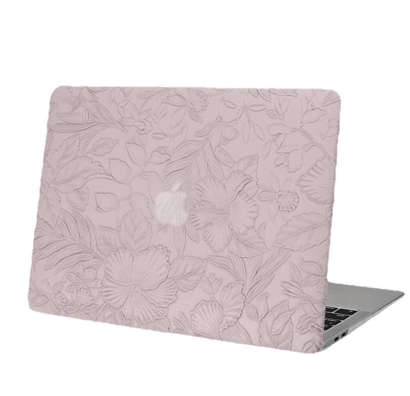 Seorsok Compatible with MacBook Air 13 inch Case 2018-2022 Purple Elegant Floral