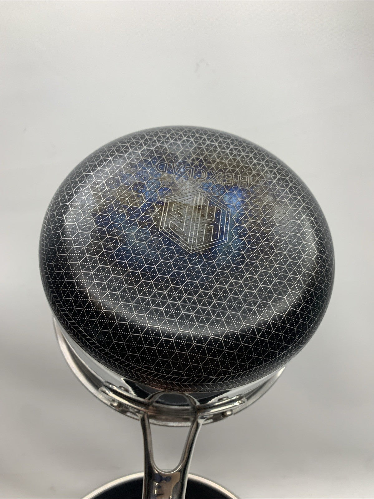 HexClad Hybrid Stainless Steel Cookware 5-Piece Set w/Cover Lid & Griddle USED