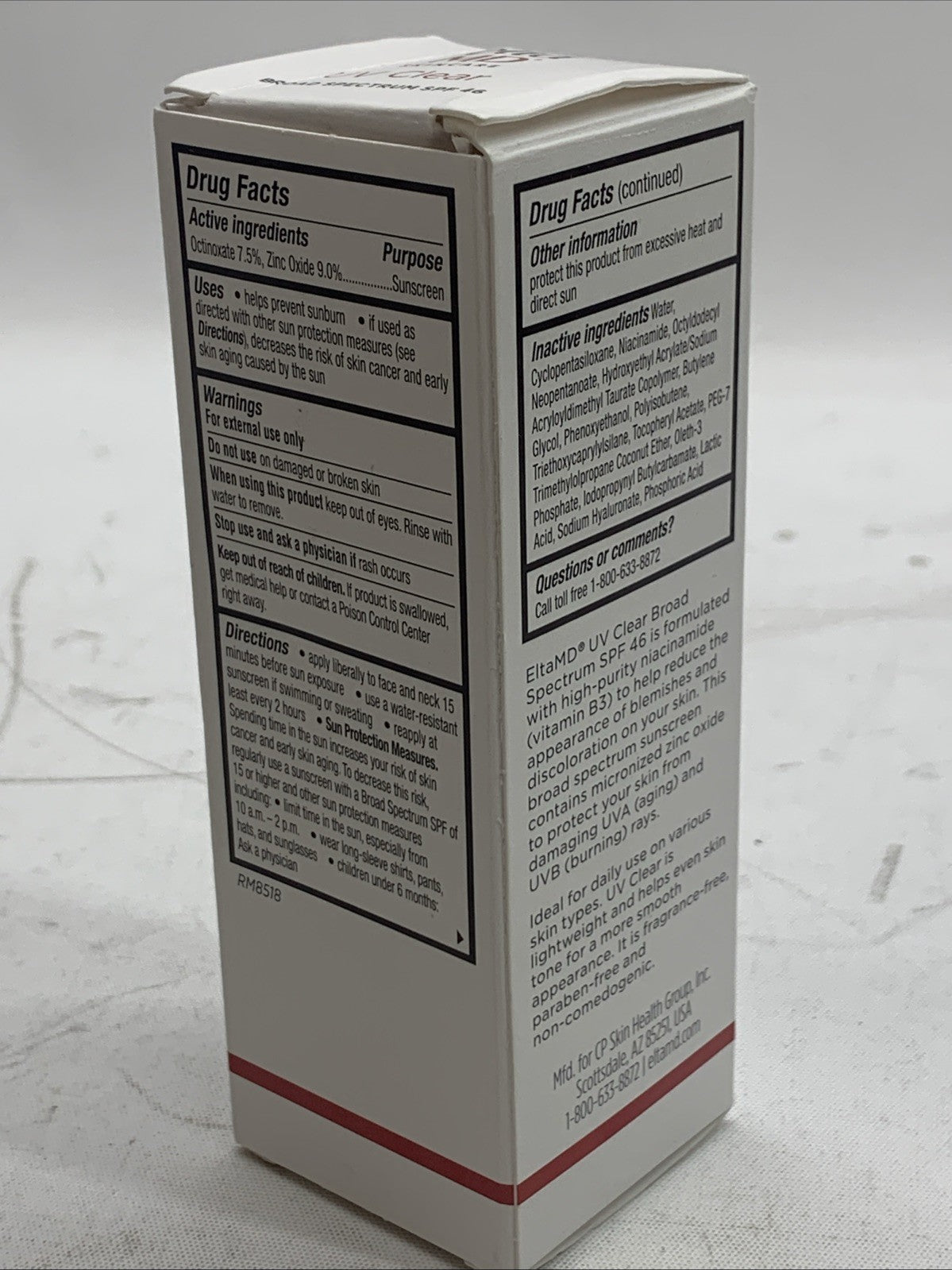 Elta MD UV Clear Broad-spectrum Facial Sunscreen SPF 46 1.7 oz Calms & Protects