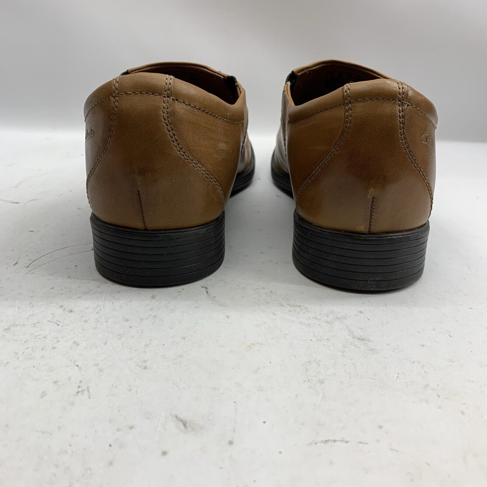Clarks Mens' Brown Leather Whiddon Step Slip-On Loafer Size US 10 Slip-on Brown