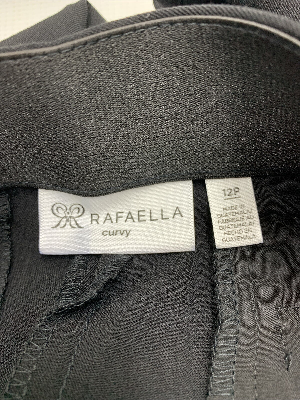 Rafaella Womens Petite Flat Front Black Dress Stretch Pants PRBS6339 Size 12p