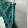 Maggy London Women's Holiday Green Sequin Dress Event Occasion Cocktail Size 4