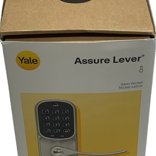 Yale Satin Nickel Assure Lock Entry Door Handle with Wi-Fi Connected Keypad
