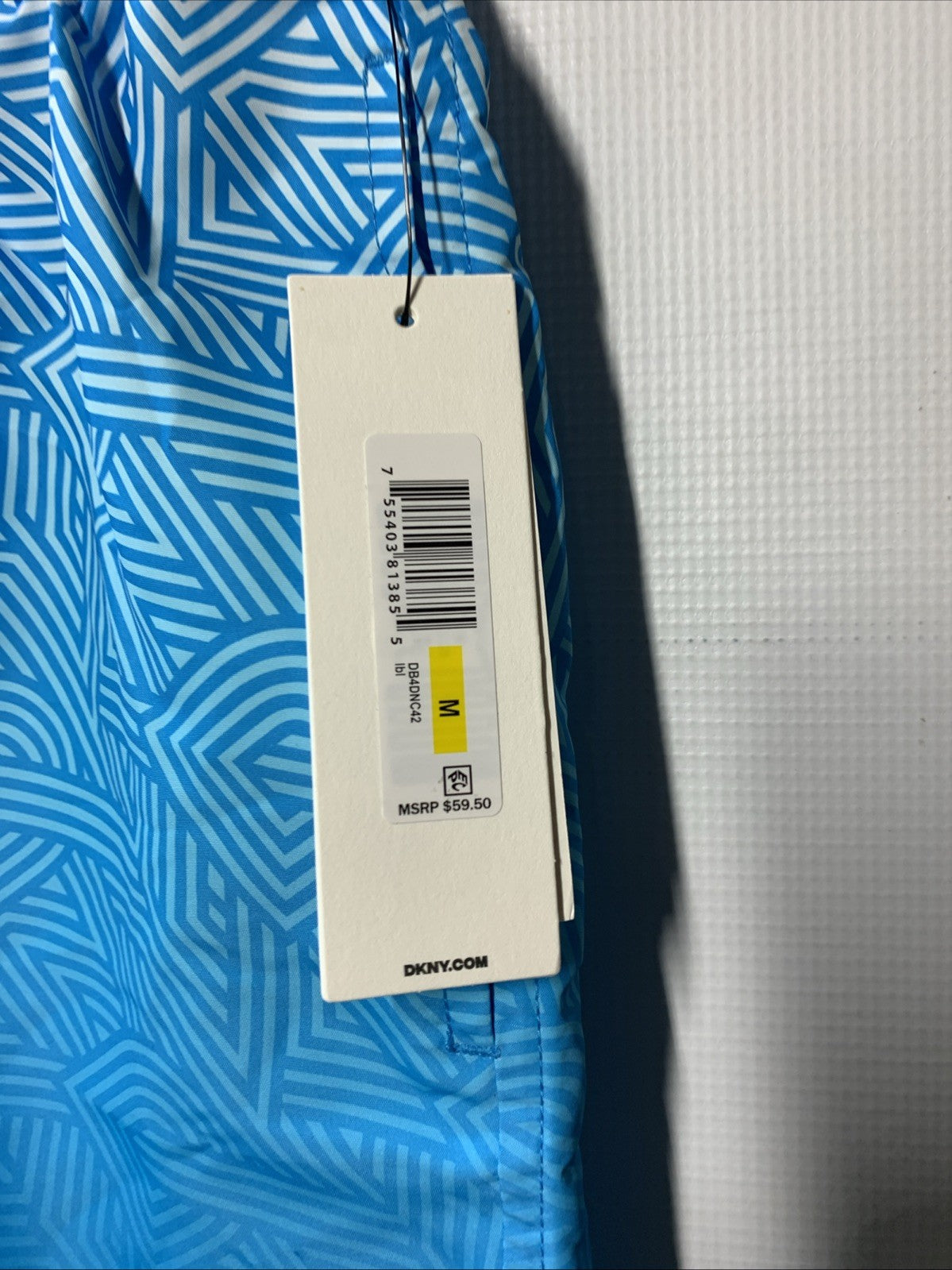 DKNY Men's Blue Swim Short Trunks Board Shorts Quick Dry Size Medium Swimwear