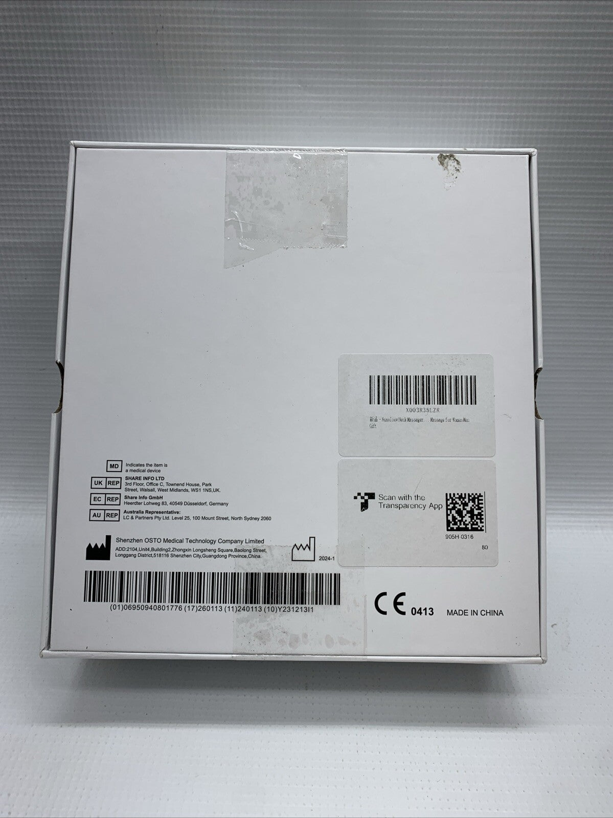 Neck Massager with Heat Portable Electric Neck Massager AST-905H for Pain Relief