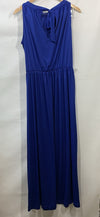 KOH KOH Sexy Sleeveless Summer Formal Flowy Casual Gown Dress Blue Pull On XL