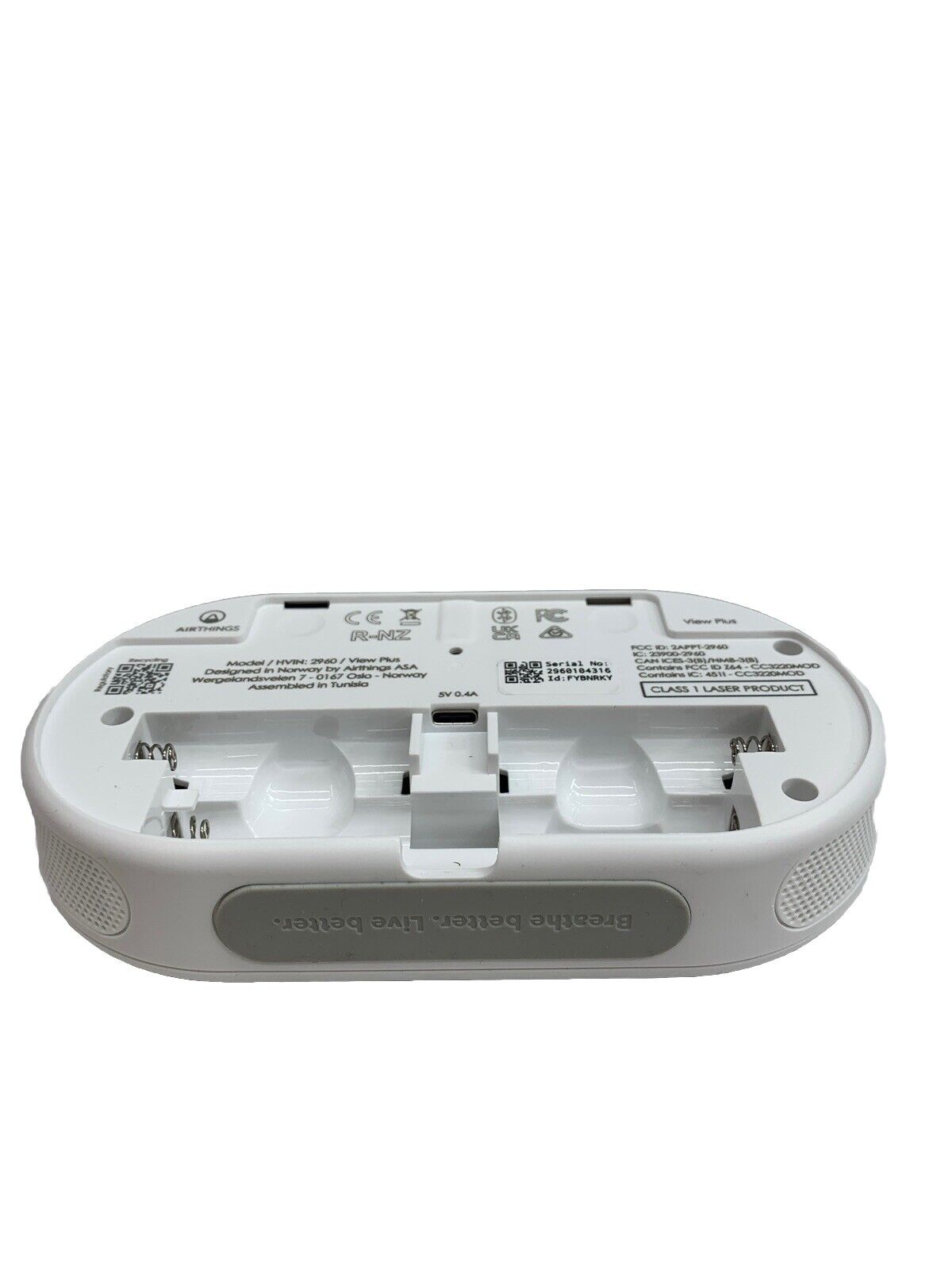 Airthings View Air Quality 2980, Air Quality Monitor, PM 2.5 (Inactive Battery)