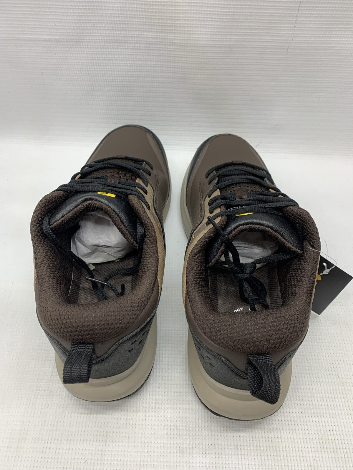 FitVille Mens Size 10.5EW Wide Hiking Outdoor Shoes Soft Toes Arch Support Brown