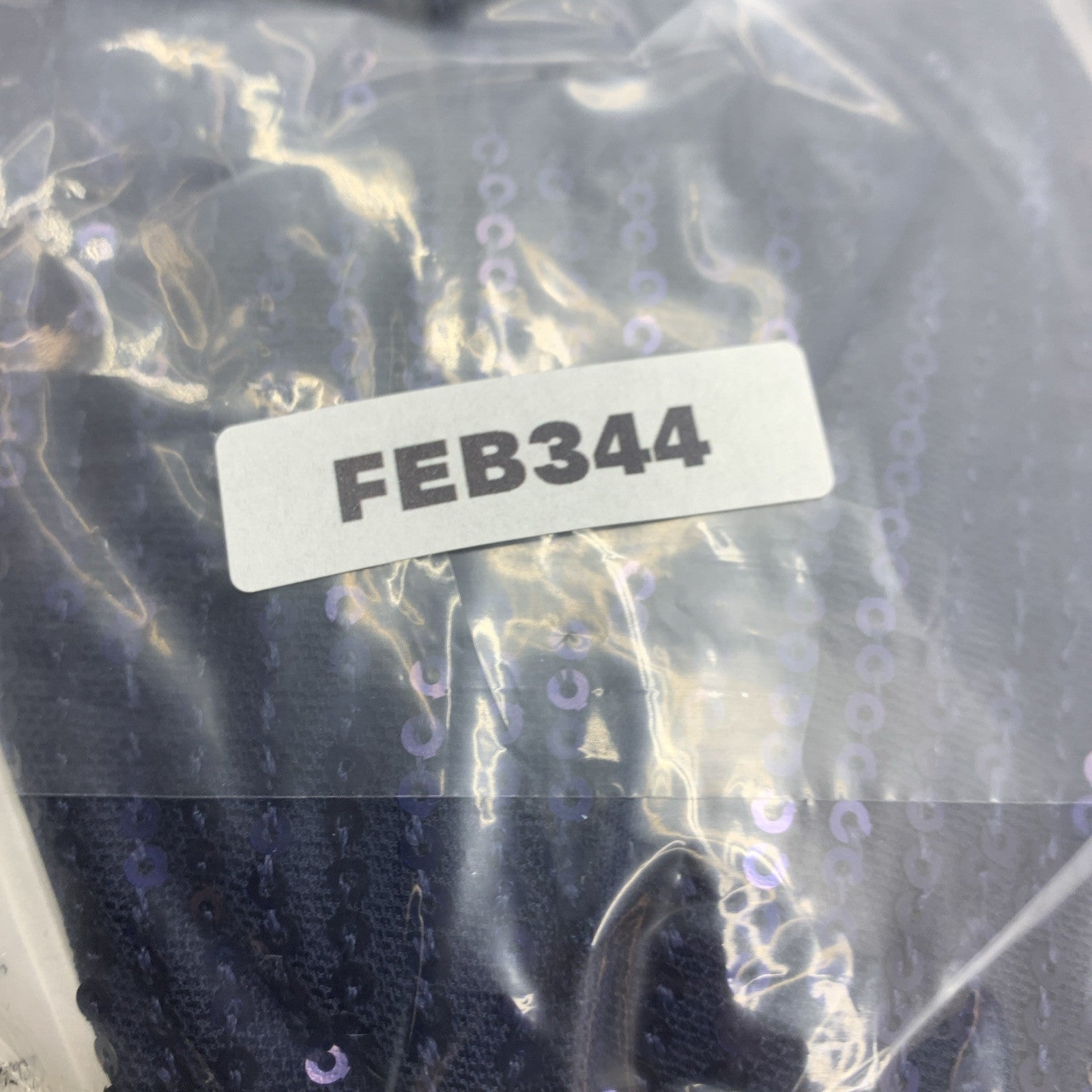 Grace Karin Sparkly Sequin Faux Wrap Short Sleeve Dress V-Neck Navy Size Small