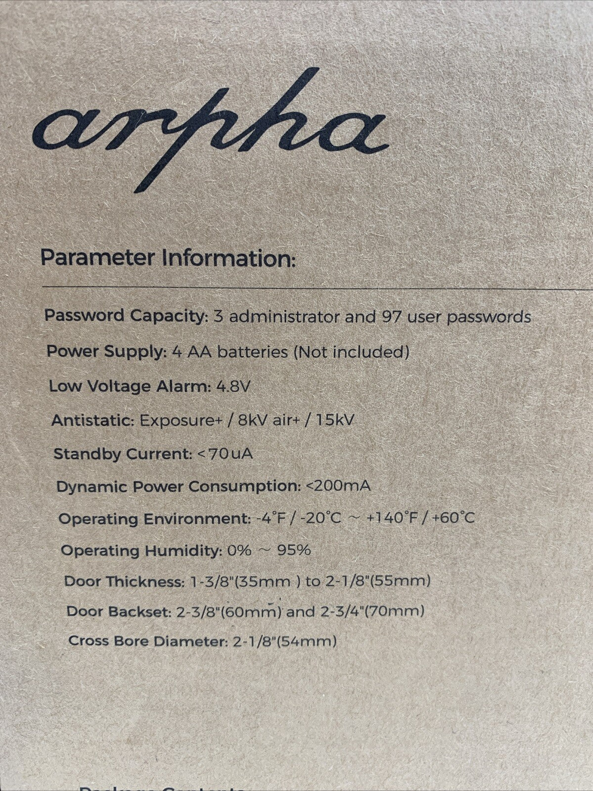 Arpha Keypad Deadbolt Door Knob Smart Lock Smart Home D180H Keyless Entry Door