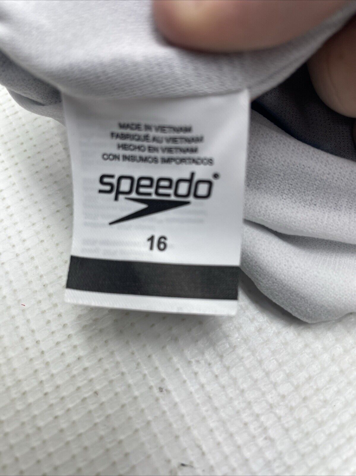 Speedo Swimsuit One Piece Infinity Splice Thick Strap Swimwear Deep Water Sze 16