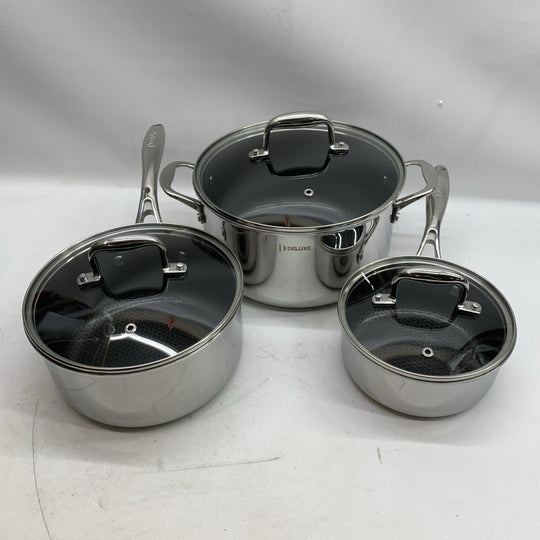 Deluxe 13 Piece Hybrid Ceramic Nonstick Stainless Steel Cookware Set Cooking
