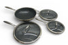 HexClad Hybrid Nonstick Cookware 7-Piece Pan Set with Cover Lid and Wok - USED
