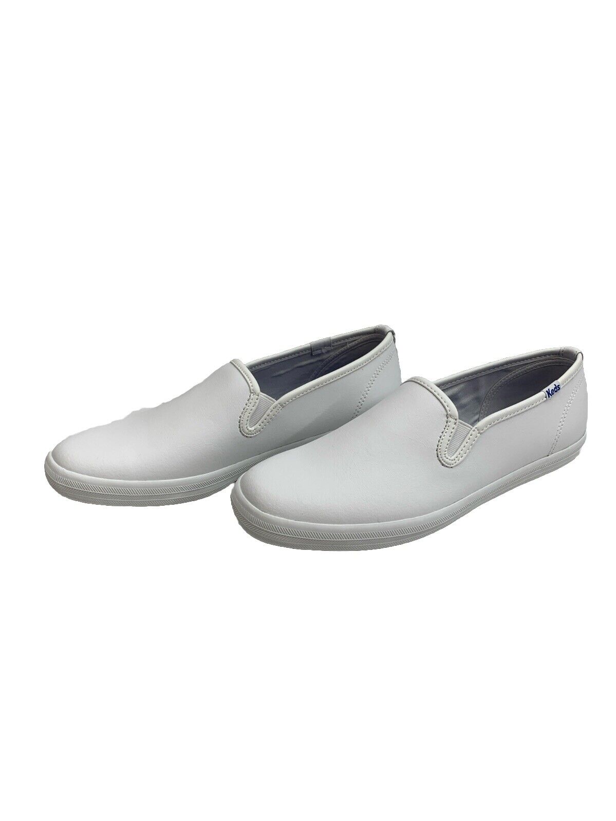 Keds Shoes Womens Size 8.5M White Champion Leather Slip On Casual Flats Shoes