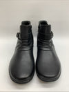 Clarks-Women's Cora Rouched Ankle Boot Black Leather-Size 8.5M Round Toe Casual