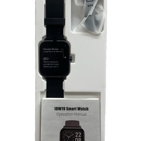 IDW19 Smart Watch Women Black/Slate Waterproof Heart Color Display Blood Oxygen