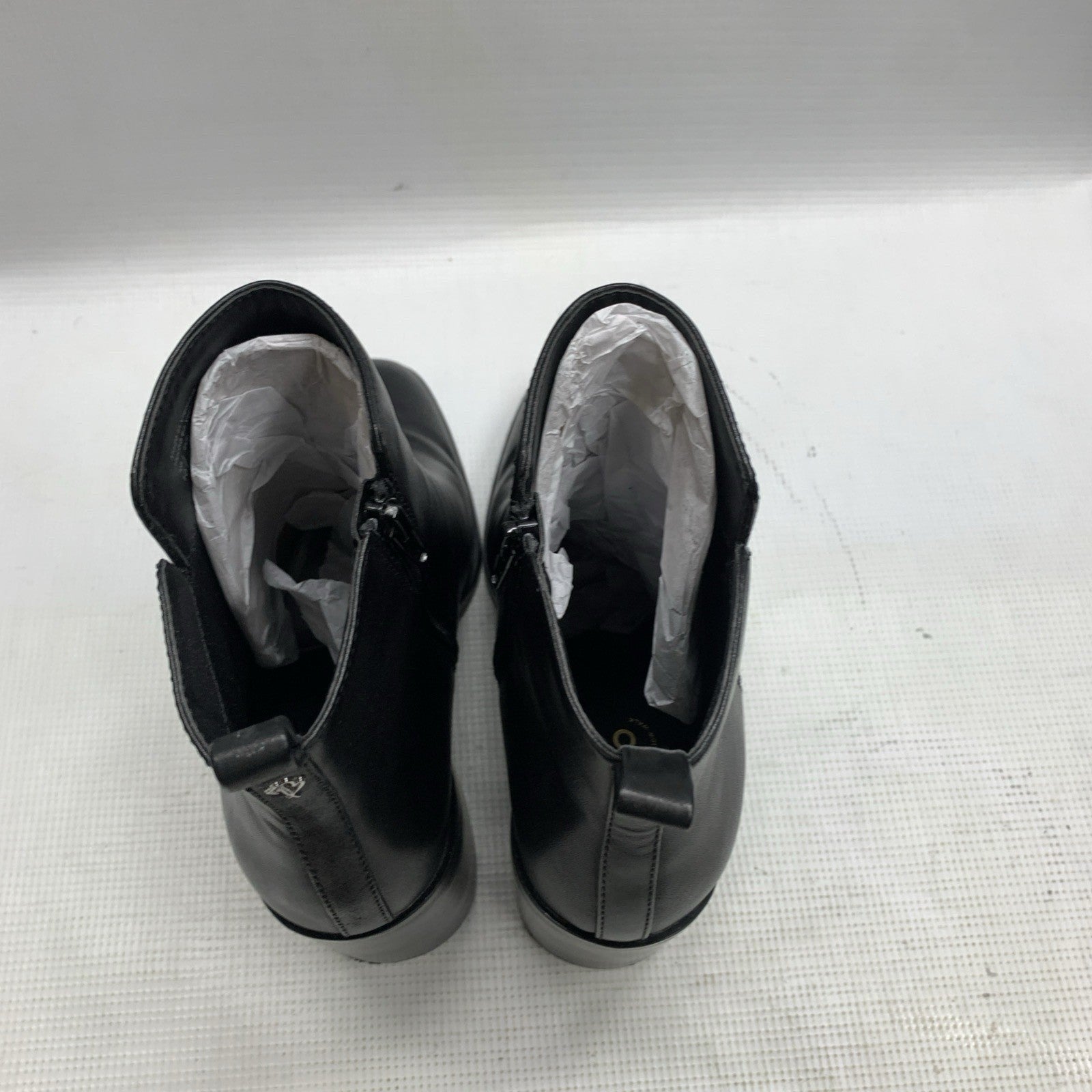 ALDO Womens Hay Ankle Boot Black Size 10 B HAY-001 001-043 Block Heel Almond Toe
