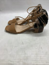 Kelsi Dagger Brooklyn Women's Sam Heeled Sandal Size 7 Brown Open Toe Faux Fur