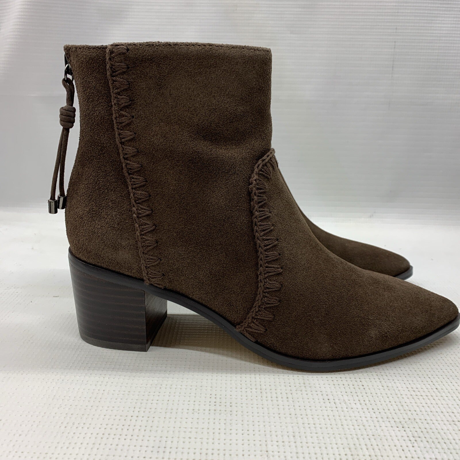 Sanctuary Women's Refine Ankle Boots Brown 552301 Size 7M Pull-on Block Heel