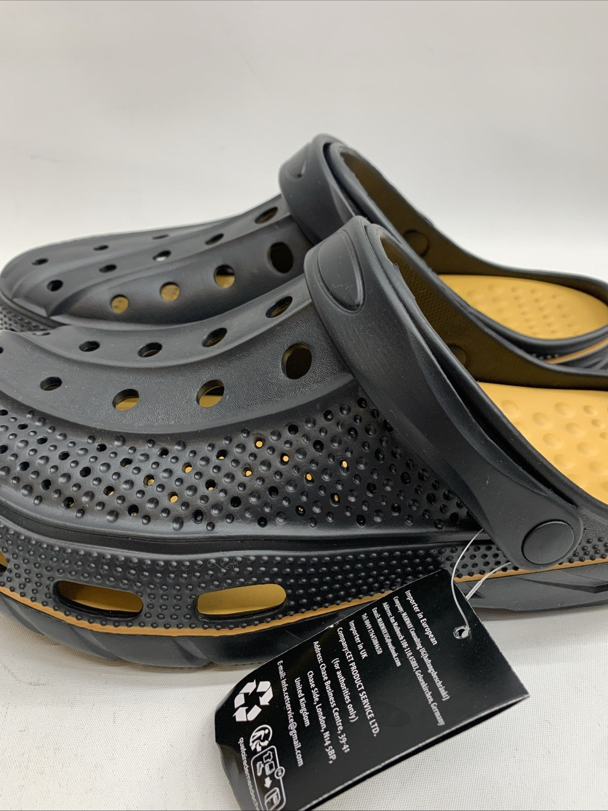 Men's Arch Support Clogs Garden Shoes Slip-On Outdoor Beach Slippers Black 11.5