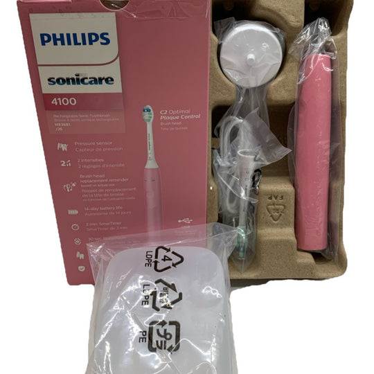 Philips Sonicare 4100 Rechargeable Electric Toothbrush, Advanced Plaque Removal