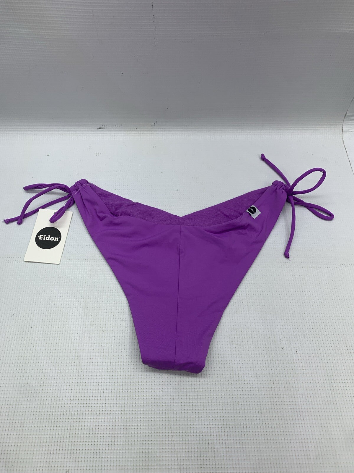 EIDON Standard Leah High Cut V-Front Tie Side Cheeky Bikini Bottom Underwear S