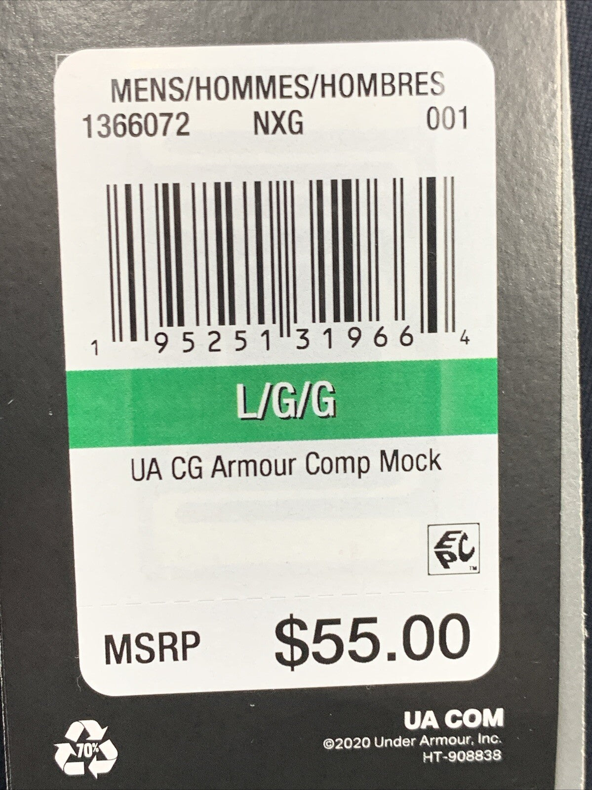 Man's Shirts & Tops Under Armour ColdGear Armour Compression Mock Size L Black