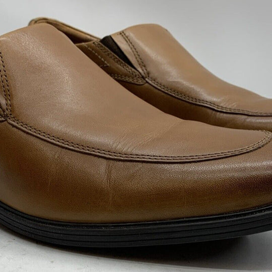 Clarks Mens' Brown Leather Whiddon Step Slip-On Loafer Size US 10 Slip-on Brown