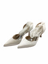 Badgley Mischka Women's Blaze Pump White Size 8 MP6022 Close Toe Heel Sandal