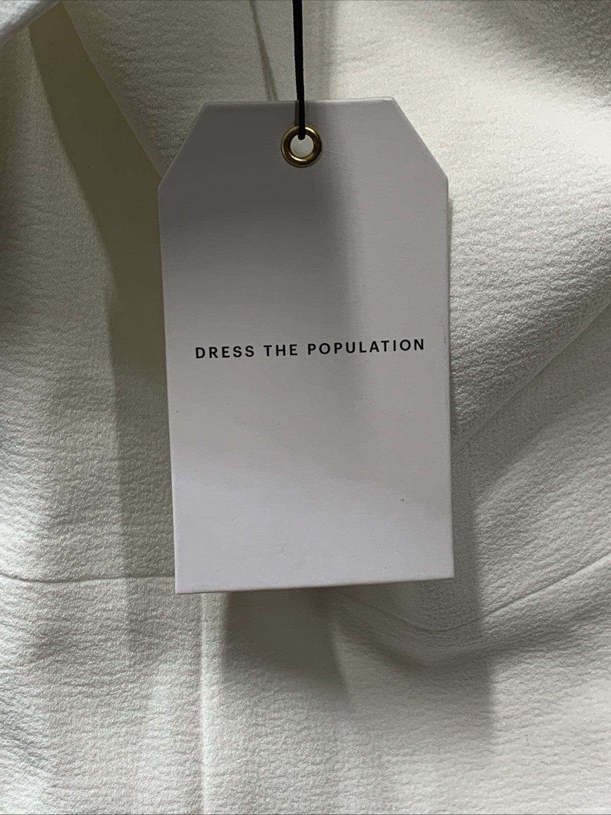 Dress The Population Off White Tiffany One Shoulder Bow Sheath Midi Dress Small