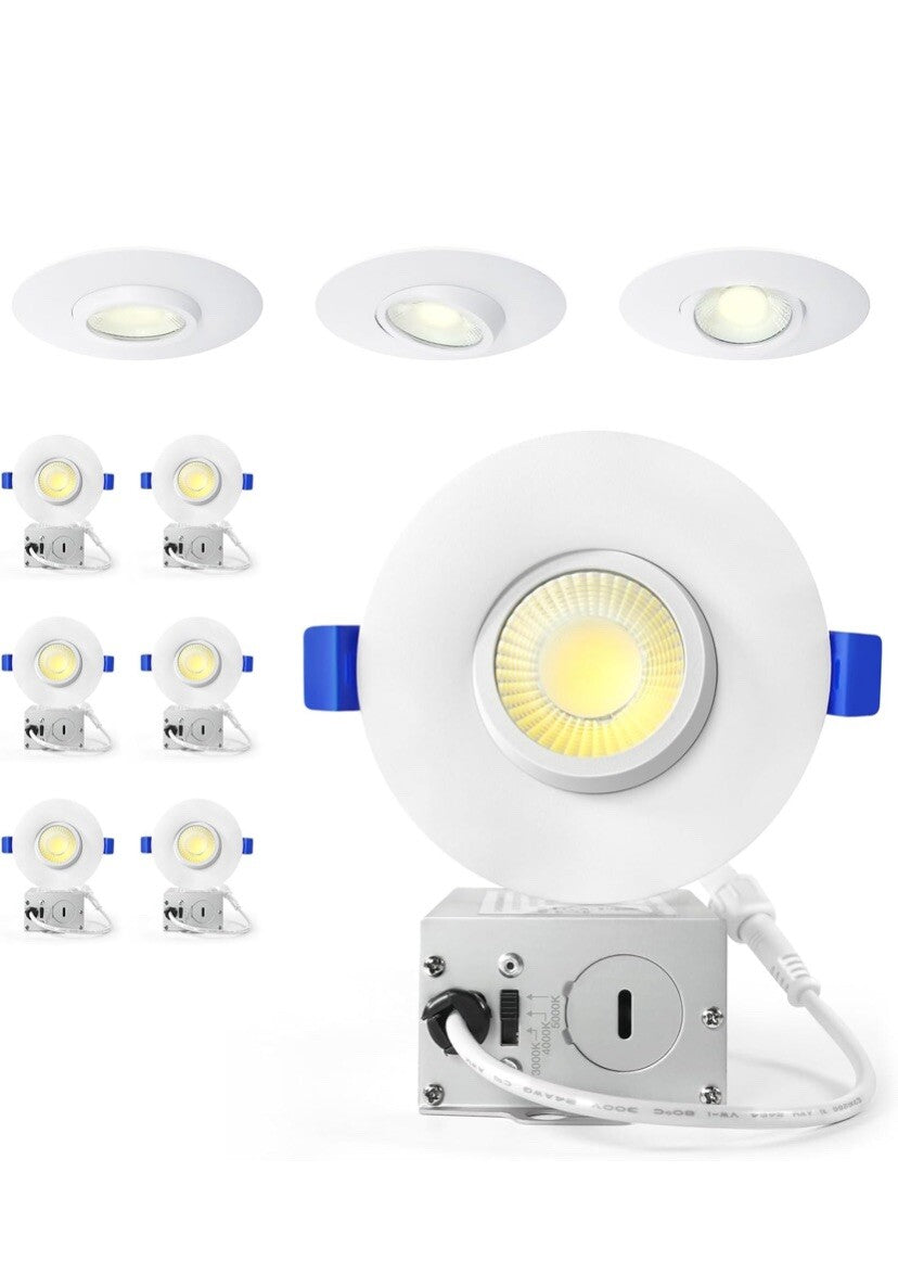 3 Inch Gimbal Led Recessed Lights, Waterproof recessed Lights for Shower with...