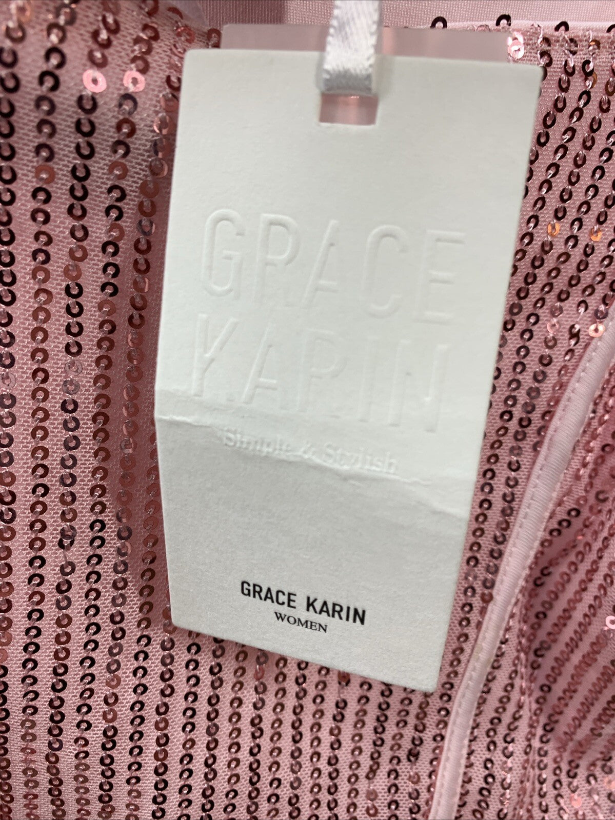 GRACE KARIN Sequin Tank Tops for Women Bustier Corset Top Sleeveless Size L