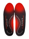Physix Gear Sport Full Length Orthotic Soles Inserts Black/Red M7-9.5 W9-11.5
