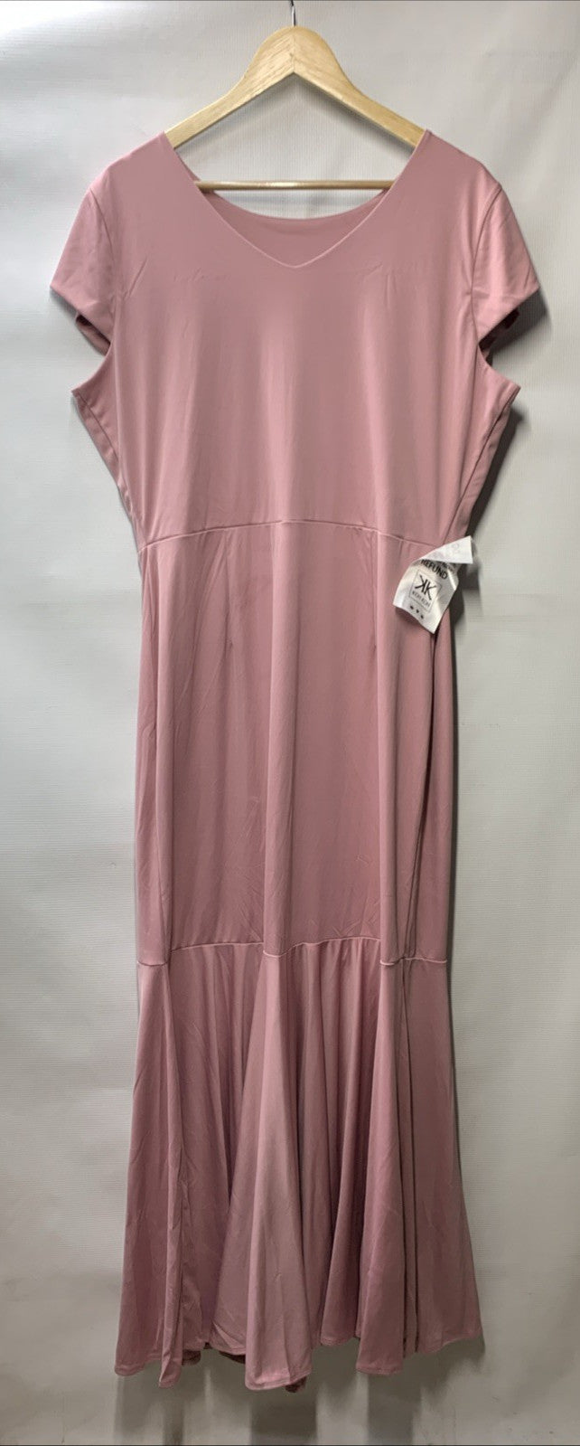 KOH KOH Womens Long Semi-Formal Short Sleeve V-Neck Full Floor Length Size 2XL