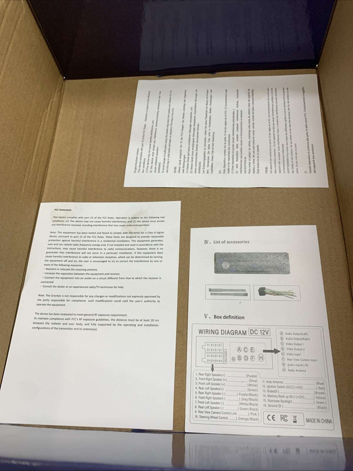 Single 1Din Car Stereo Radio Touch Screen Bluetooth Flip out Carplay Android GAA