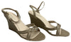 Touch Ups Buffy Women's Wedge Heel Classic Sandal 4243M Size 7M Buckle Champagne