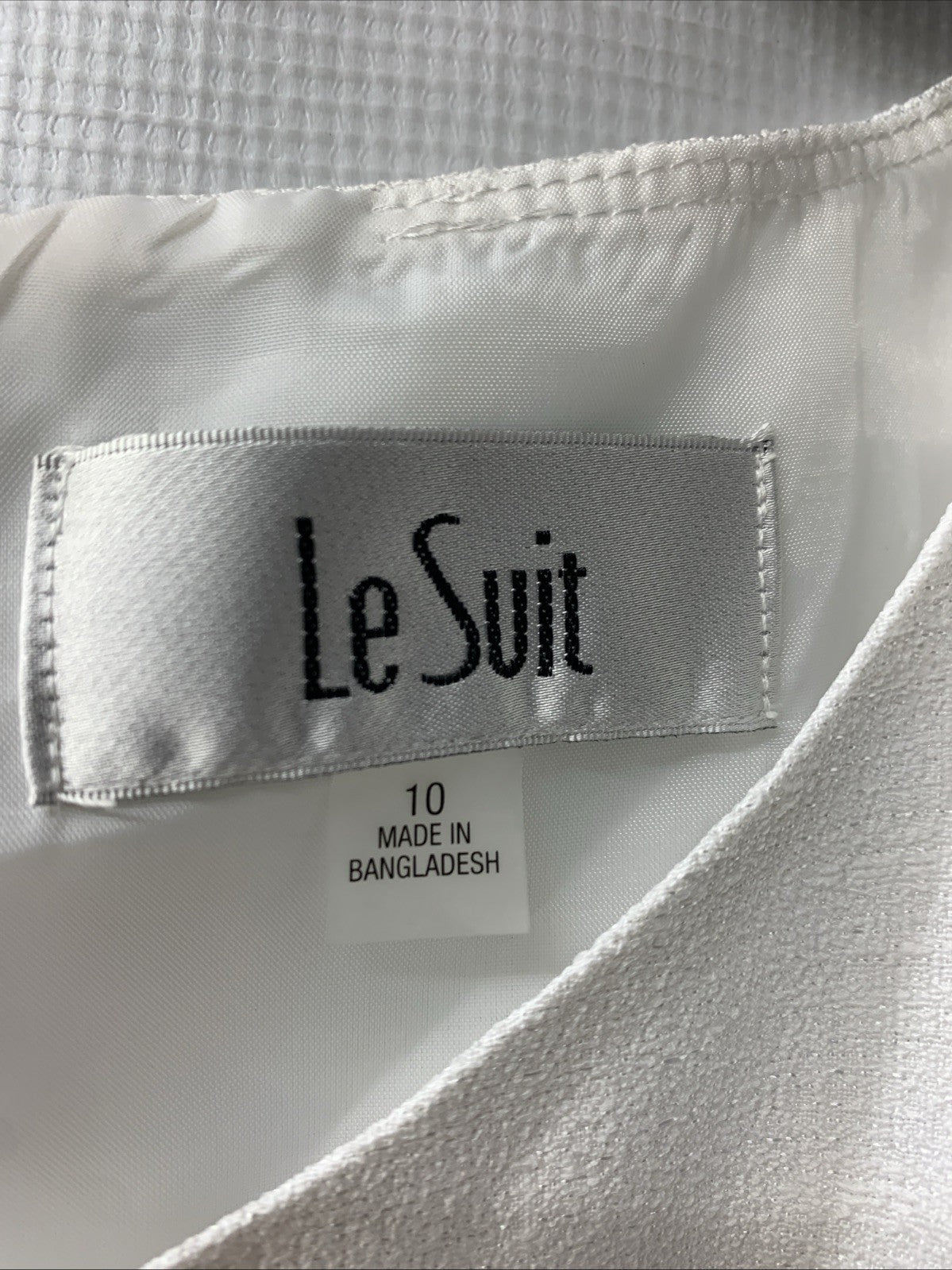 LeSuit Women's 2-Piece Jacket/Dress Suit White Size 10 for Office Formal Events