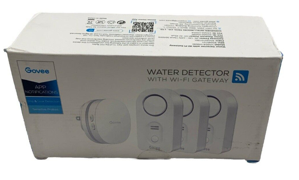 Govee Water Detector 3 Pack with RF Wi-Fi Gateway B5040101 -2 / H5054 + H5040