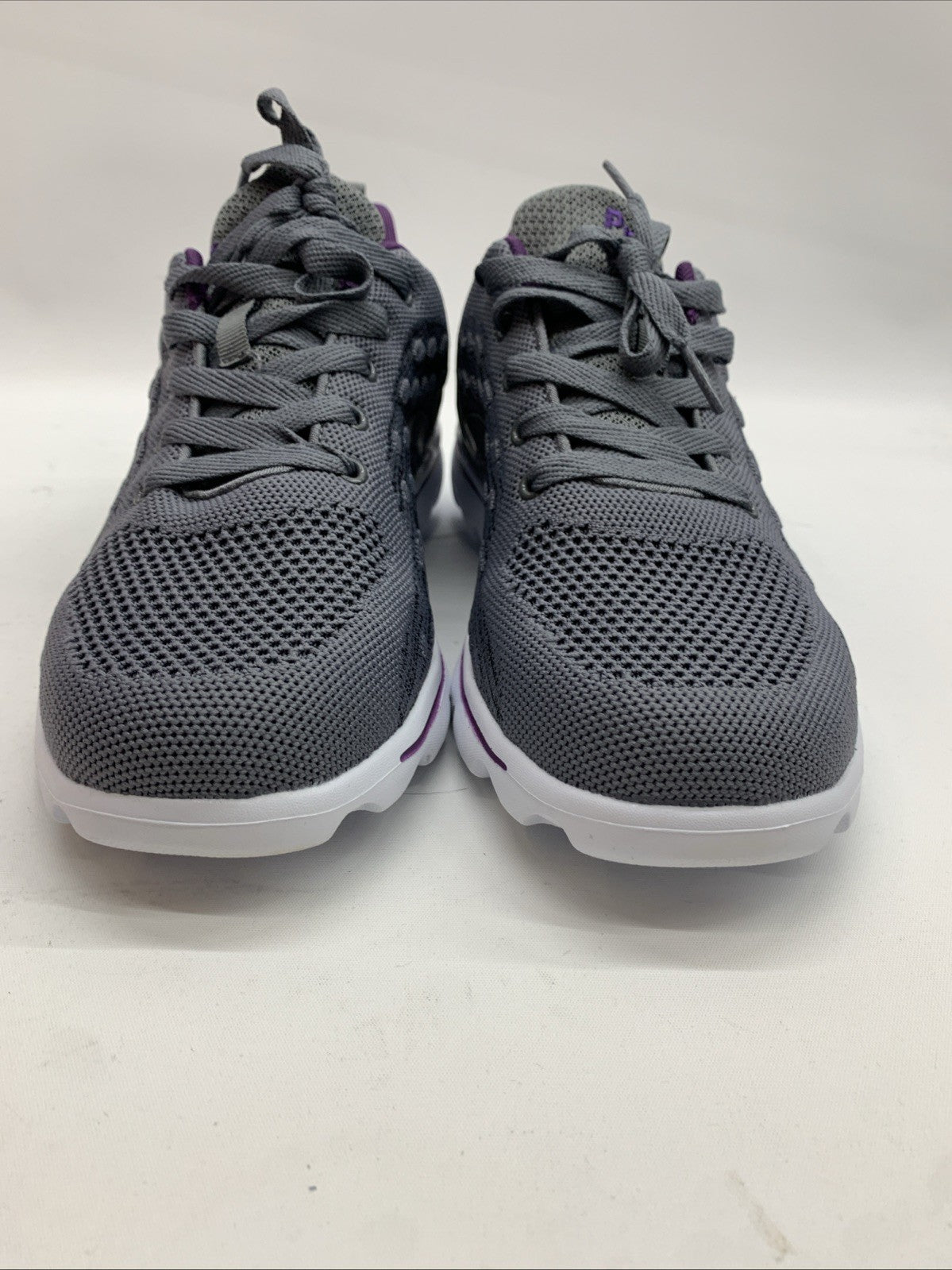 Propet Travelactiv Axial Walking Womens Grey Athletic Shoes Size 9.5 XX(4E) Lace