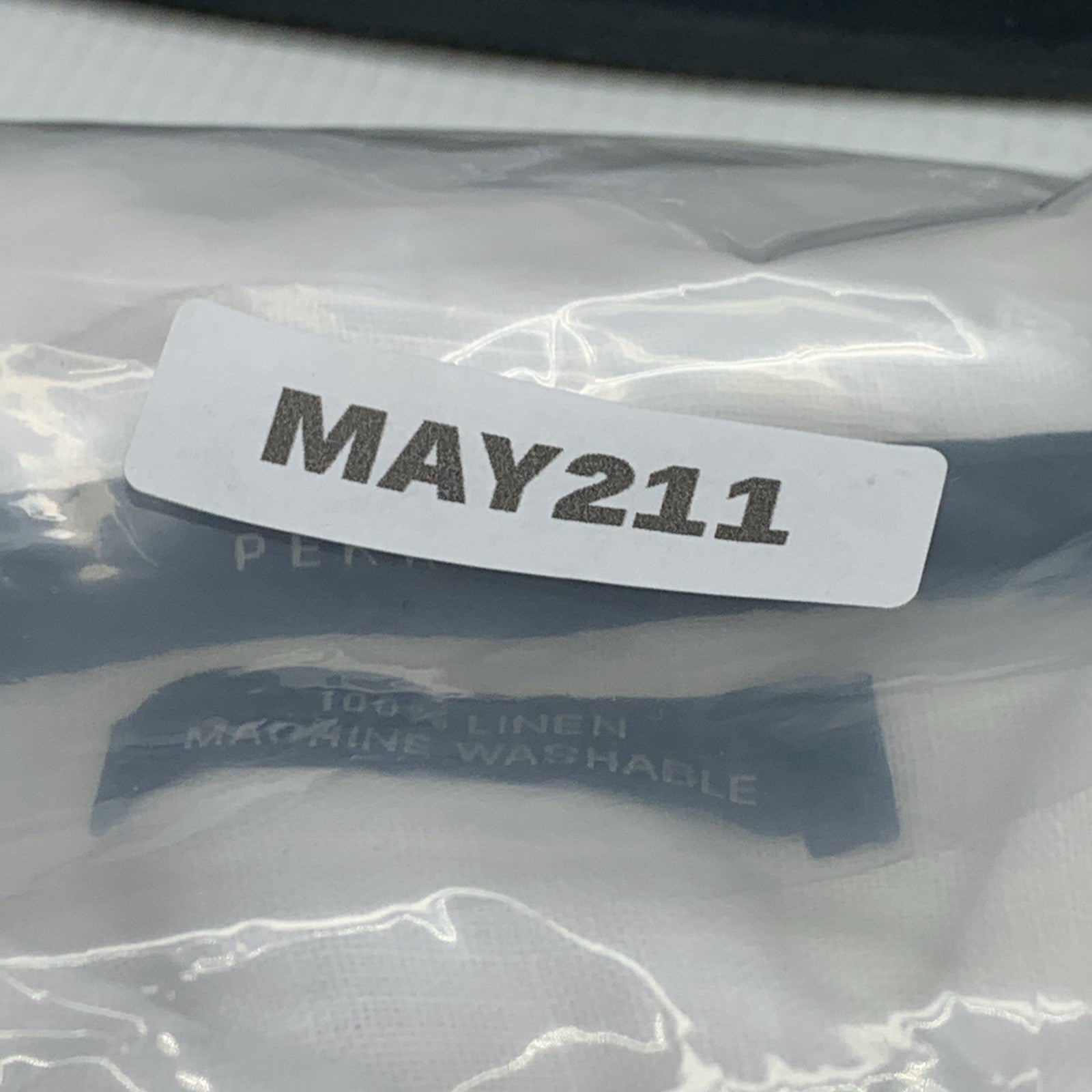 Perry Ellis Mens Roll Sleeve 100% Linen Button-Up Shirt Long Sleeve Size L White