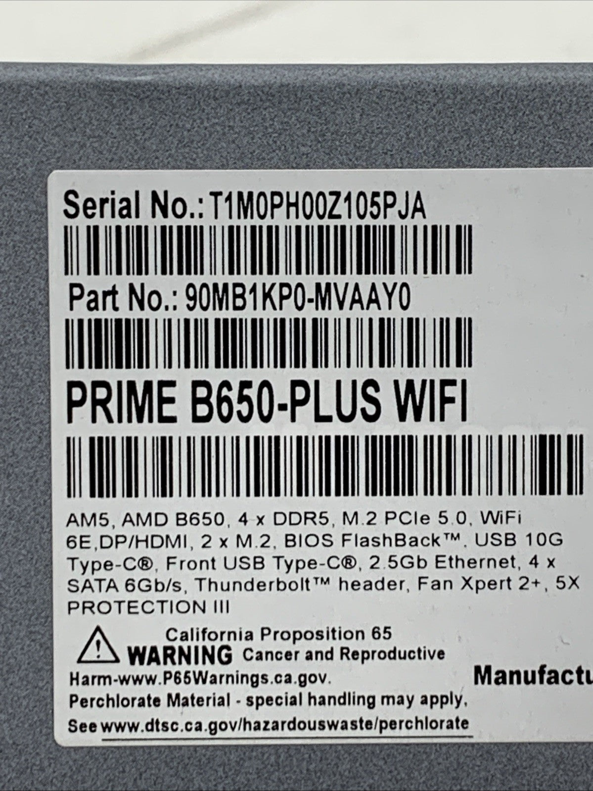 ASUS Prime B650-PLUS WiFi AMD B650 AM5 Ryzen Desktop 9000 8000 & 7000 ATX Mother